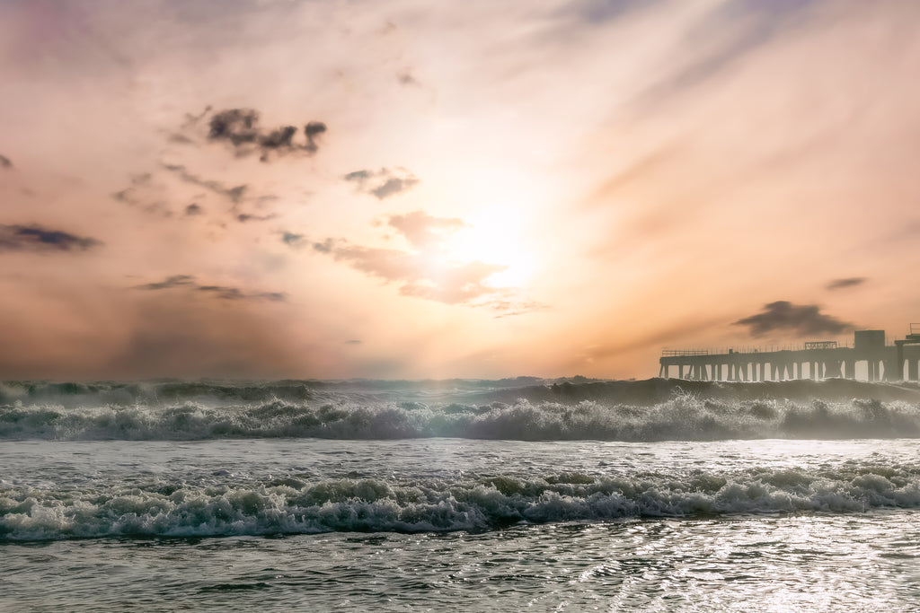 Ocean with Morning Sunrise Canvas Print