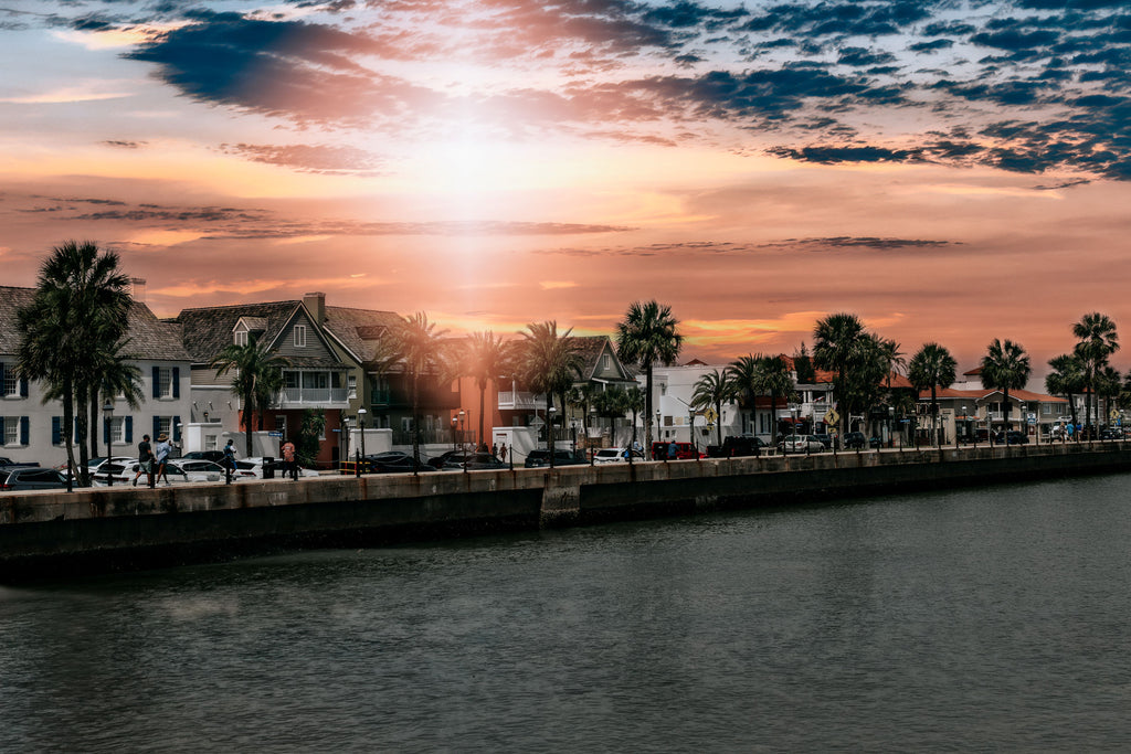 St. Augustine Waterfront Sunset — Fine Art Canvas Print